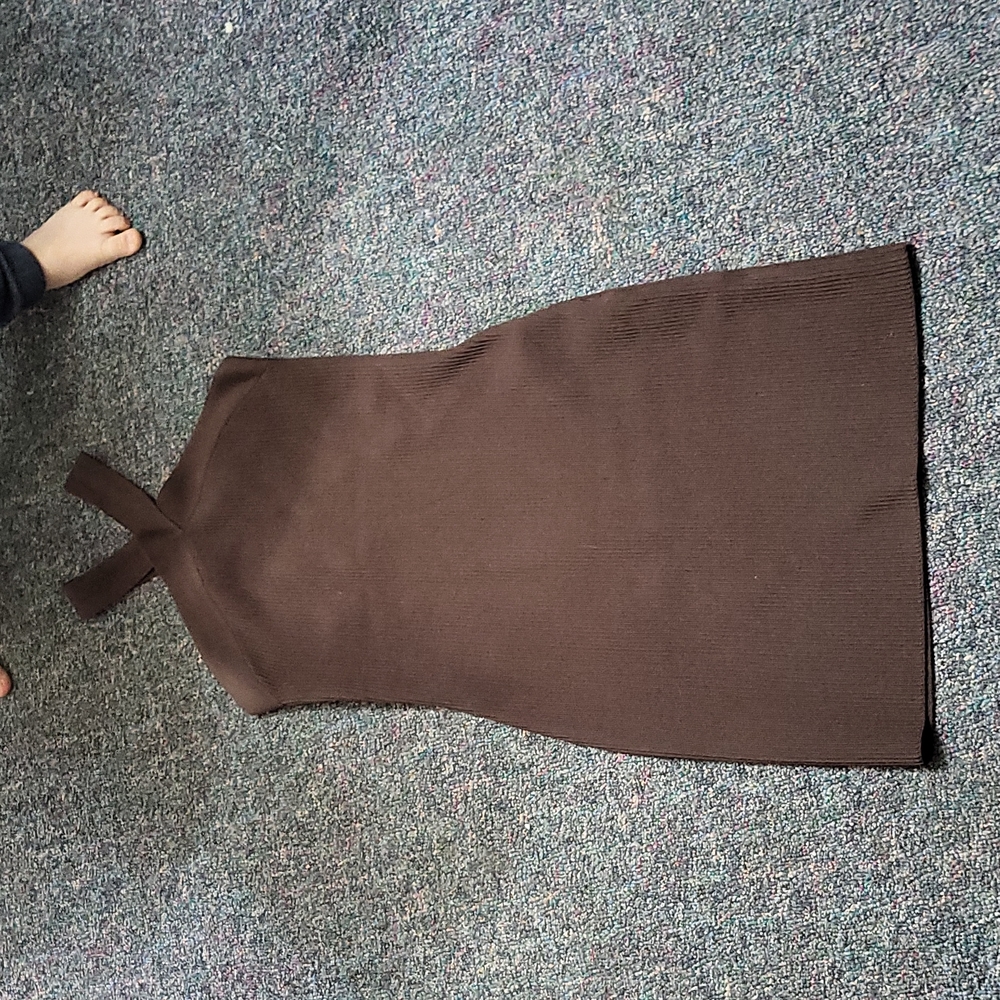 Dark brown short dress